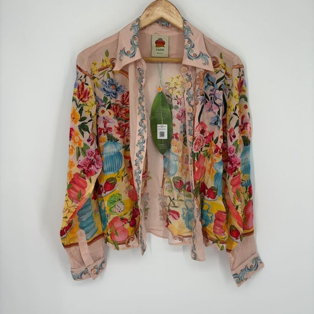 FARM Rio Farm Rio Pink Garden Terrace Shirt